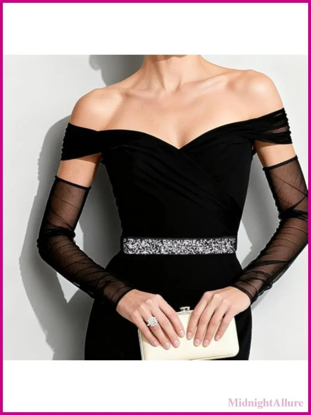 Rhinestone Elastic Wide Waist Belt for Wedding Prom Party